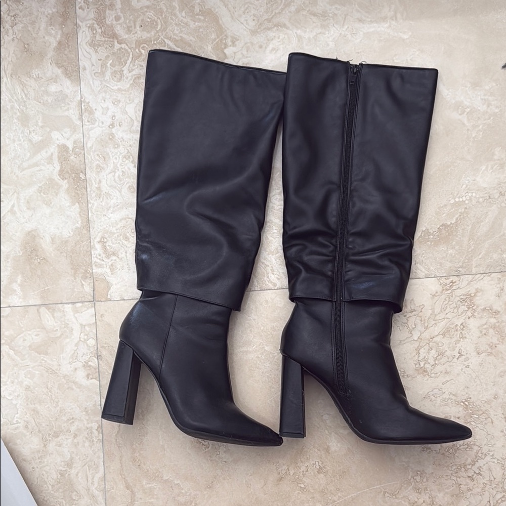 Elegant Black Knee-High Boots
